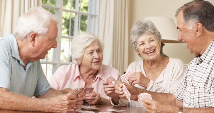 Seniors Play Card Games